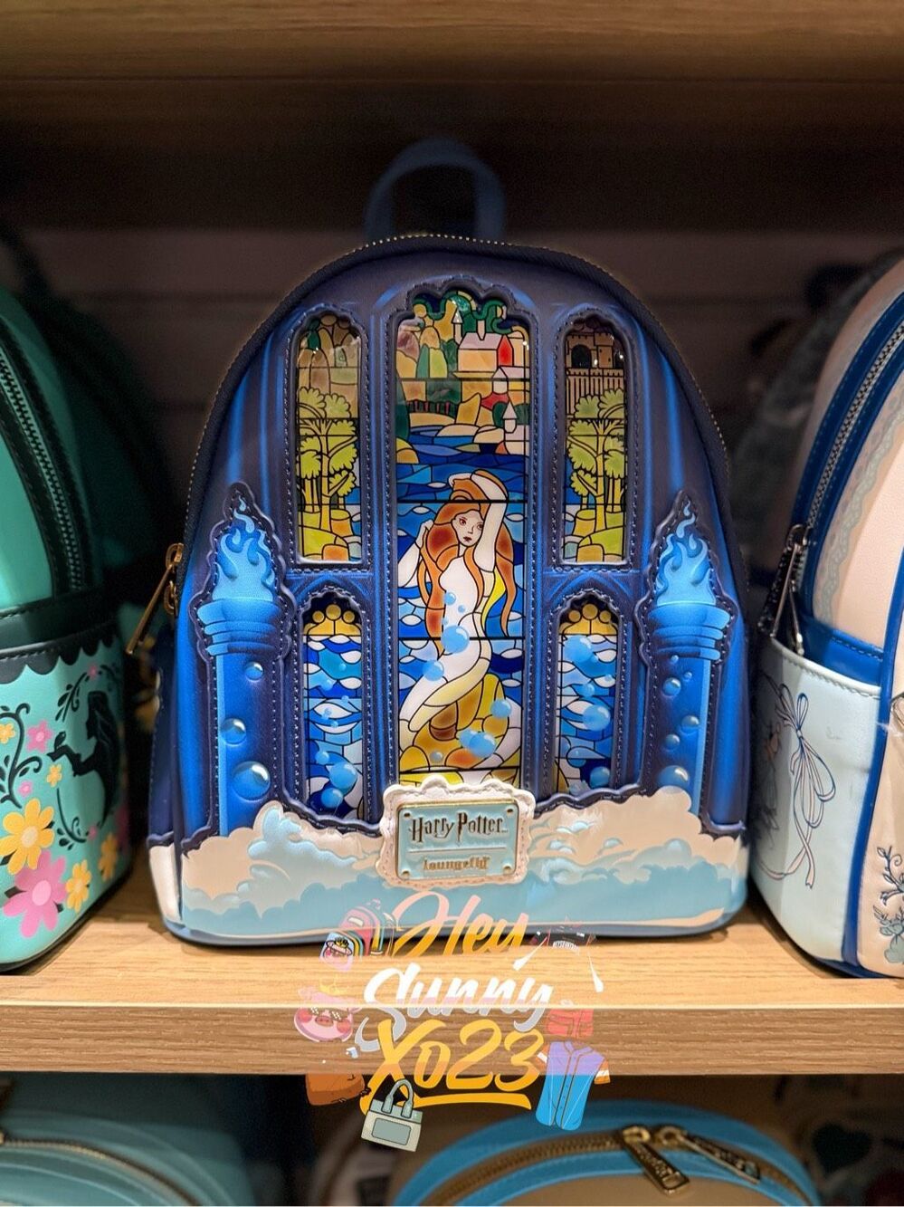 Loungefly Harry Potter Mermaid Stained Glass Window Figural Mini Backpack